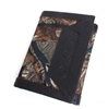 Mossy Oak Camo Trifold BROWN Leather Trimmed Case IH Logo Wallet