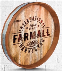 Farmall Wooden Barrel Sign