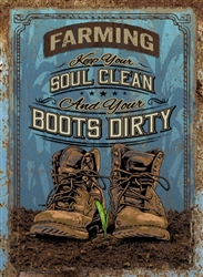 Soul Clean, Boots Dirty Tin Sign