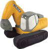 Case Excavator Plush Toy