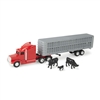 1:64 Semi with Cattle Trailer with Steers and Calf