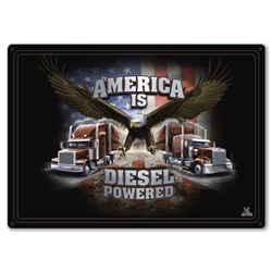 "American is Diesel Powered" Tin Sign