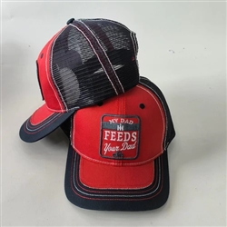 IH "My  Dad Feeds Your Dad" Toddler Trucker Cap